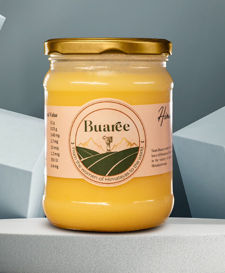 Pure Himalayan cow ghee is a nutrient-rich superfood, high in vitamins A, D, and E. It supports digestion, immune function, and skin health, while its anti-inflammatory properties promote joint health and overall well-being with its antioxidant-rich profile.