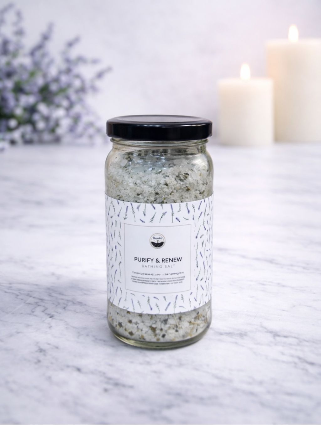 Tulsi rosemary & lemongrass bathing salt