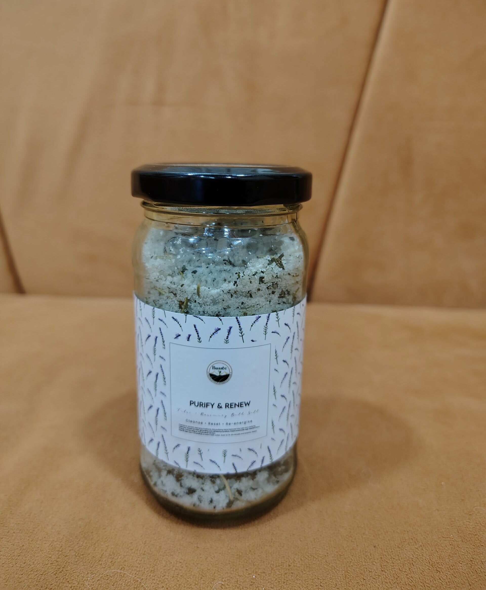 Tulsi rosemary & lemongrass bathing salt
